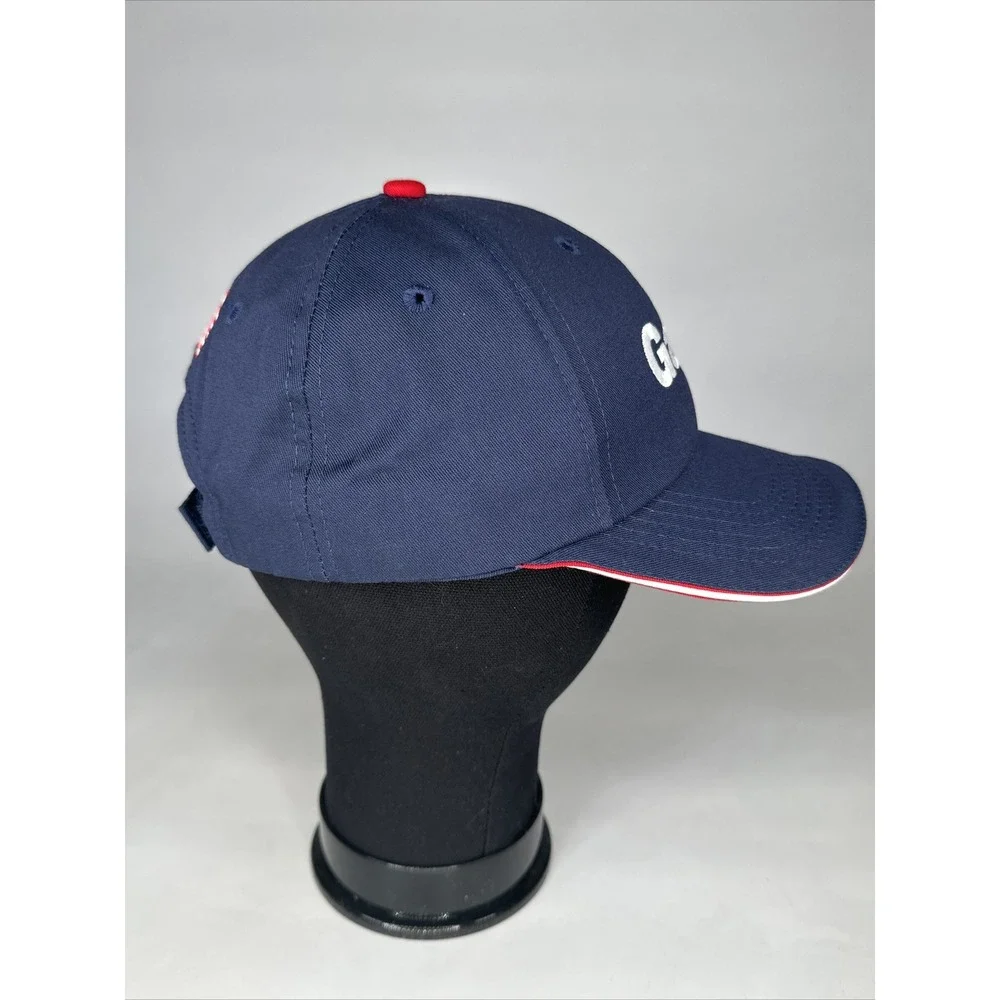 Garst Seed Baseball Hat Adult Blue Strapback Hook Loop American Flag Agriculture